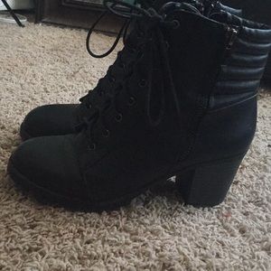Charlotte Russe Black Combat Booties!
